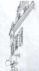 Staré sedlové domy v Českém Krumlově od Egon Schiele